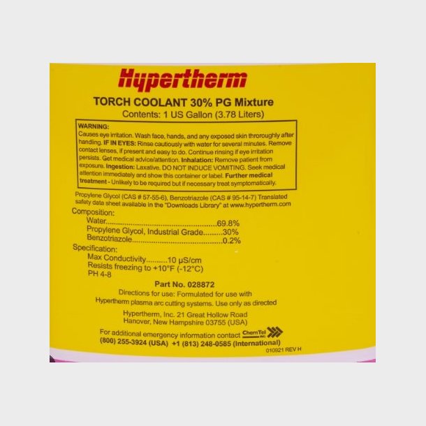 028872.Original Torch Coolant 70/30 PG 1 GALLON samme som 7-3580 Plasma samt Welding ref.  simular til CU10 -LM 4361193719