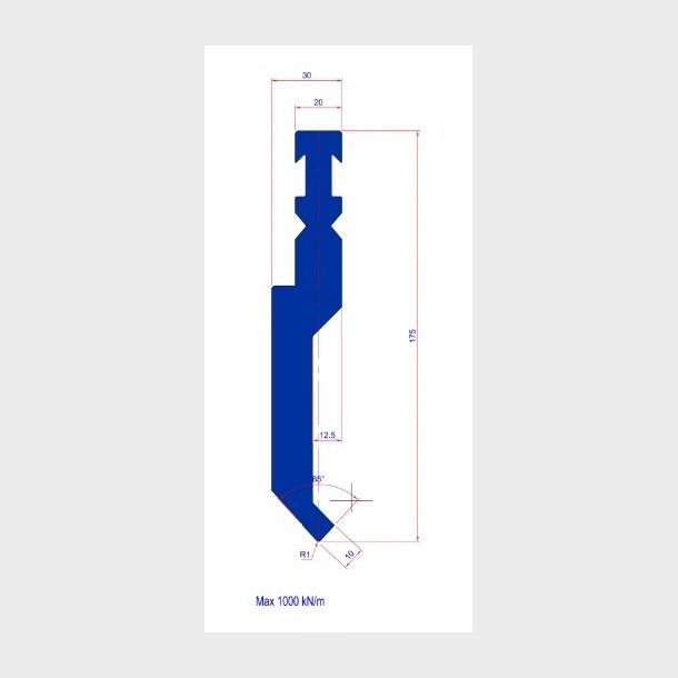 P2RFA-175 85� R1 - Bystronic Punch P2RFA-175 85� R1 L=515 - 2044341 - 12,5 kg - ref. EB1185010-515 Italy