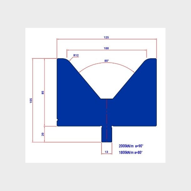M100.80-85 - Bystronic Die M100.80 H85 L=515 - 2044536 - 32,2 kg - ref. EB5080100-515 Italy