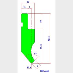 MOD.1010.85 R=0.8 L=415 IH - Amada - Promecam - 2046515 - Punch - 5,6 kg -  Italy