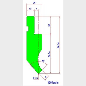 MOD.1010.85 R=1.5 L=415 IH - Amada - Promecam - 2046518 - Punch - 5,6 kg -  Italy