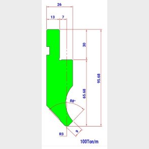 MOD.1010.85 R=3.0 L=415 IH - Amada - Promecam - 2046521 - Punch - 5,6 kg -  Italy