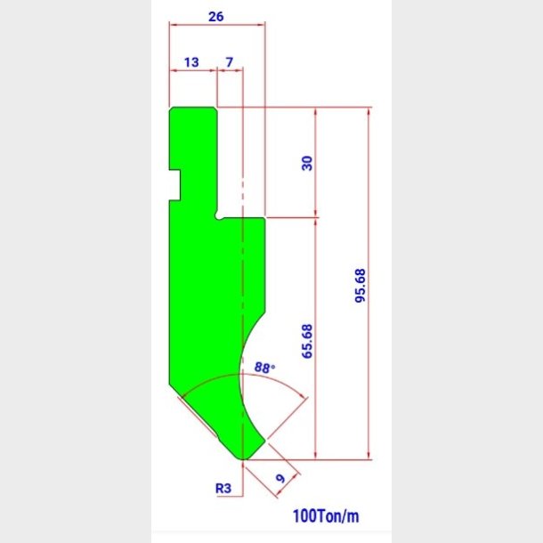 MOD.1010.85 R=3.0 L=415 IH - Amada - Promecam - 2046521 - Punch - 5,6 kg -  Italy