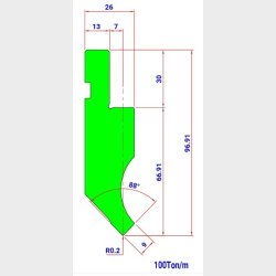 MOD.1010.88 R=0.2 L=415 IH - Amada - Promecam - 2046524 - Punch - 5,6 kg -  Italy