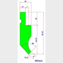 MOD.1010.88 R=1.5 L=415 IH - Amada - Promecam - 2046530 - Punch - 5,6 kg -  Italy