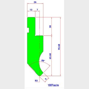 MOD.1010.88 R=3.0 L=415 IH - Amada - Promecam - 2046533 - Punch - 5,6 kg -  Italy