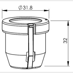 260432 - Nozzle Holder - Original Precitec Ceramic trumpf part alt. ref 0260432 - 254493 / AL108