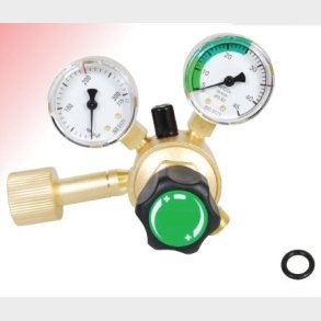 9034310 - Regulator Medium Argon/Mixed gas - Nominal work flow (l/min) 0 - 22 N EN ISO 2503 200 bar Content pressure gauge (bar) 0 - 315 Flow pressure gauge (l/min) 0 - 32 Connection Inlet W 24.32 x 1/14