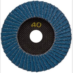 91824 - 40 - TRIMFIX MUSTANG - 125 x 22,2 mm, grit 40, zircon flap disc for INOX - HTS68051000 - DE - _maxrpm - 12200