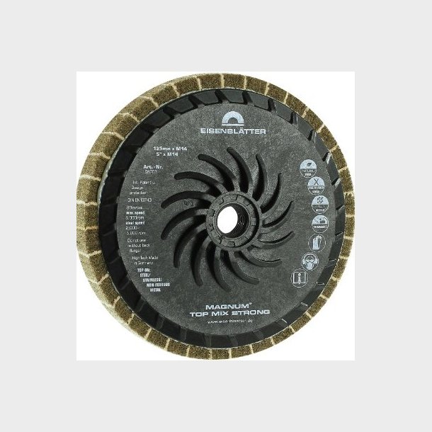 96703 - 5 - MAGNUM Top Mix Strong - 125 mm x M14, grit 60/80, combi ceramic fleece disc - HTS68053000 - DE - _maxrpm - 6000