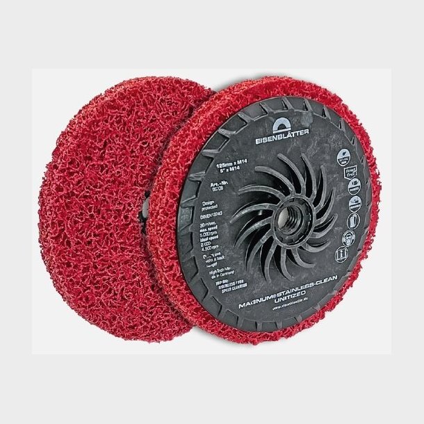 96708 - 5 - MAGNUM STAINLESS-CLEAN - 125 mm x M14, cleaning disc - HTS68053000 - DE - _maxrpm - 4500