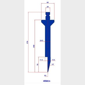 PUNCH TOW210S 28� R=1 H=240 L=200 - 981221 - 9,6 kg -  Italy