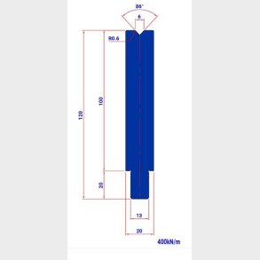 DIE T06 86� V=6 R=0,6 H=100 L=200 - 981629 - 3,5 kg -  Italy