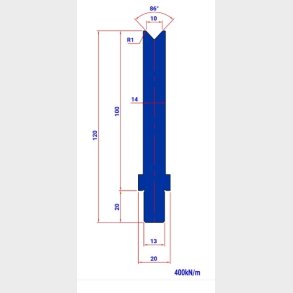 DIE T10S 86� V=10 R=1 H=100 L=200 - 982091 - 2,7 kg -  Italy