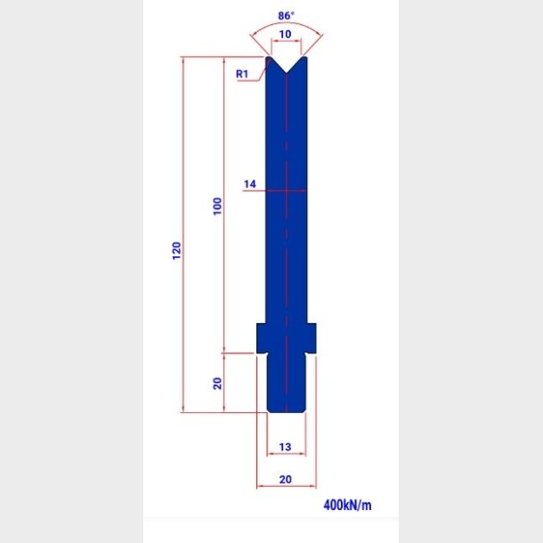 DIE T10S 86� V=10 R=1 H=100 L=200 - 982091 - 2,7 kg -  Italy
