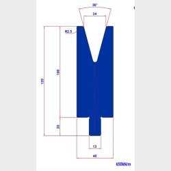 DIE T24 30� V=24 R=2,5 H=100 L=200 - 982481 - 5,9 kg -  Italy
