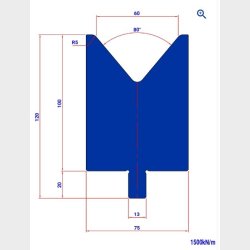 DIE T60 80� V=60 R=5 H=100 L=200 - 982747 - 10,3 kg -  Italy