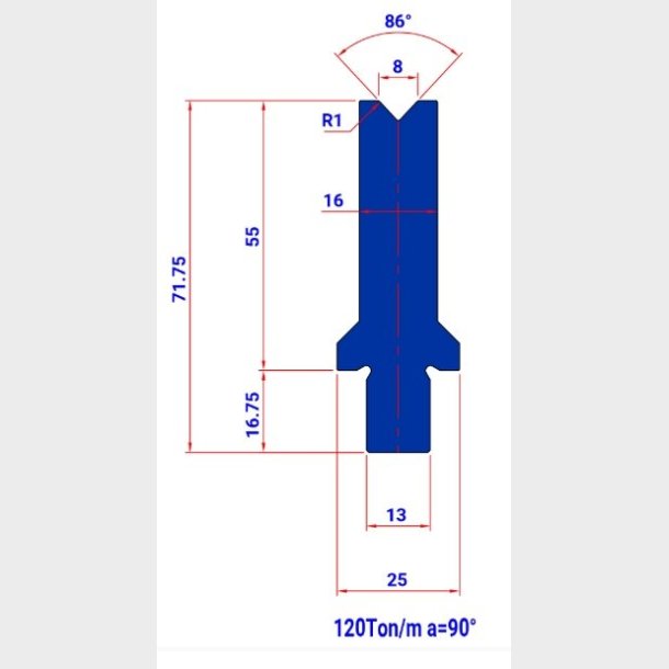WM010 86� V=8 H=55 L=200   - DIE -982833 - 1,9 kg - ref.  - WM0100200 -  Italy