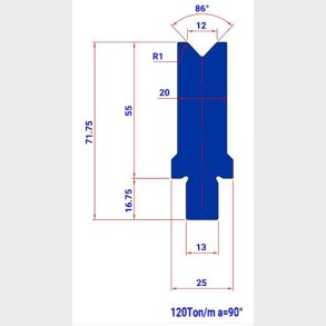 WM011 86� V=12 H=55 L=200   - DIE -982837 - 2,2 kg - ref.  - WM0110200 -  Italy