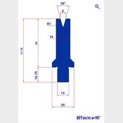 WM061 30� V=6 H=55 L=200   - DIE -982925 - 1,9 kg - ref.  - WM0610200 -  Italy