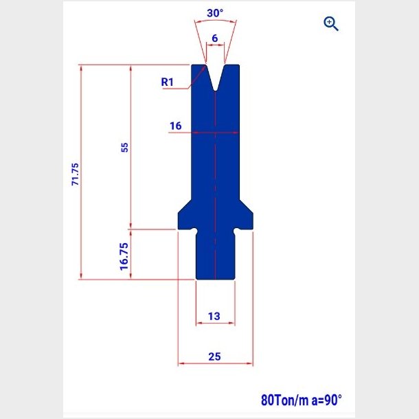 WM061 30� V=6 H=55 L=200   - DIE -982925 - 1,9 kg - ref.  - WM0610200 -  Italy