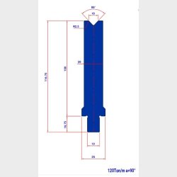 WM322 86� V=10 H=100 L=200        - DIE -982969 - 3,6 kg - ref.  - WM3220200 -  Italy