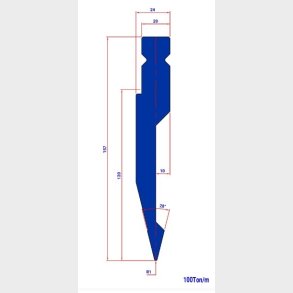WP011 28� R=1 H=157 L=200  - PUNCH - 983097 - 3,7 kg - ref. WP0110200 -  Italy