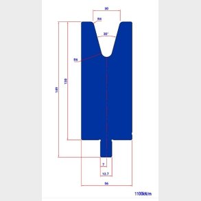 LM30.30� R=4 W=56 H=130 new L=510 - Die - 984513 - 26,9 kg - ref. E86030030-510 -  Italy