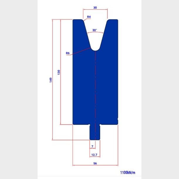 LM30.30� R=4 W=56 H=130 new L=510 - Die - 984513 - 26,9 kg - ref. E86030030-510 -  Italy