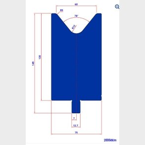 LM60.78� R=5 W=75 H=130 new L=510 - Die - 984576 - 35,5 kg - ref. E86078060-510 -  Italy
