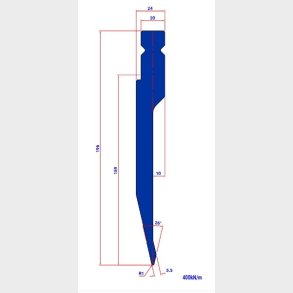 LPJ10W.26� R=1 H=159 L=510 - Punch - 984642 - 11,1 kg - ref. E80226010-510W -  Italy
