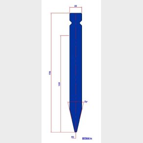 LPR10W.26� R=2 new H=159 L=510 - Punch - 988846 - 14,3 kg - ref. E80326020-510W -  Italy