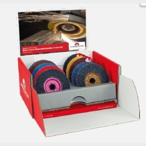 99316 - 1 - Flap Disc Test Box, German-language - includes 10 different flap discs - HTS68051000 - DE - _maxrpm - 12200