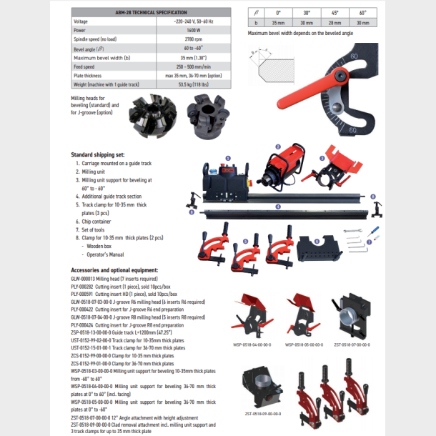 P013.-ABM 28.-milling head and cutting inserts included