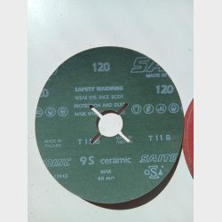 S034 - Fiber disc SAITDISC 9S �125mm,  K120 (pk of 100) - alt. Ref. 078961
