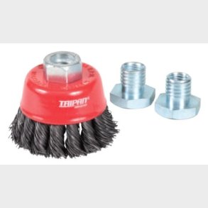 R022 - Cup Brush Twist-Knot Taipan �75mm Mild Steel - alt. Ref. TO-3032