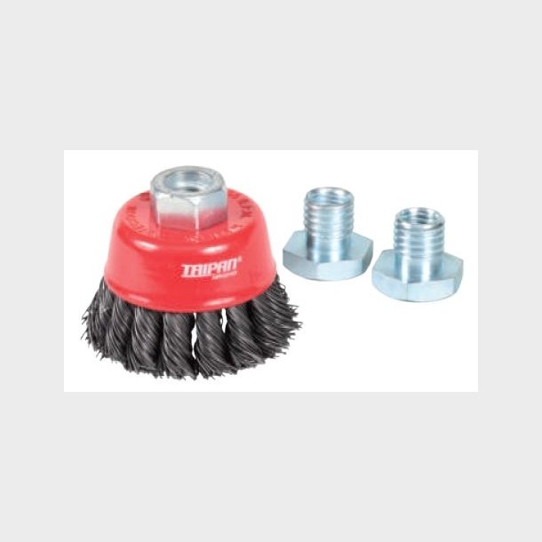 R022 - Cup Brush Twist-Knot Taipan �75mm Mild Steel - alt. Ref. TO-3032