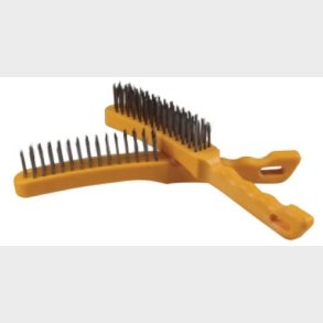 R022 - Hand Brush 4-Row Plastic Handle Taipan Mild Stee - alt. Ref. TO-3206