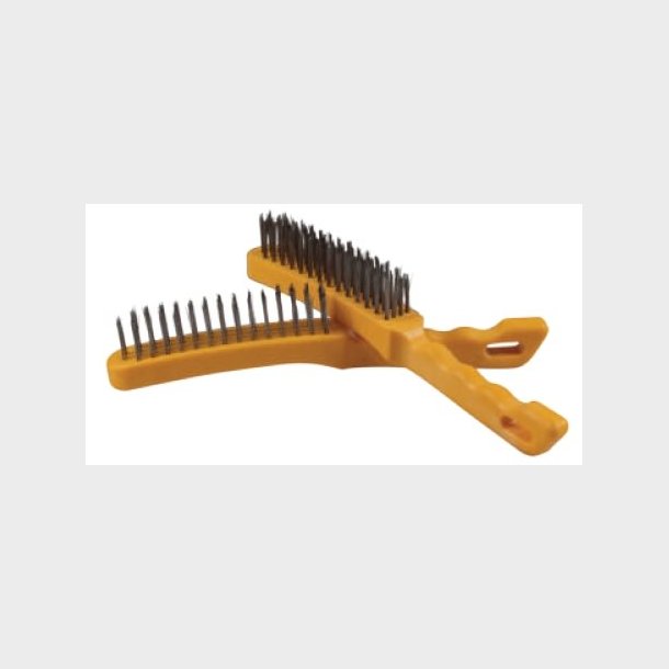 R022 - Hand Brush 4-Row Plastic Handle Taipan Mild Stee - alt. Ref. TO-3206