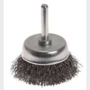 R022 - Taipan Cup brush (6mm shaft) �50, 0.25mm s/s wire - alt. Ref. TO-3676