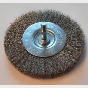 R022 - Taipan wheel brush (6mm shaft) �100x12mm 0,2mm s/s - alt. Ref. TO-3682