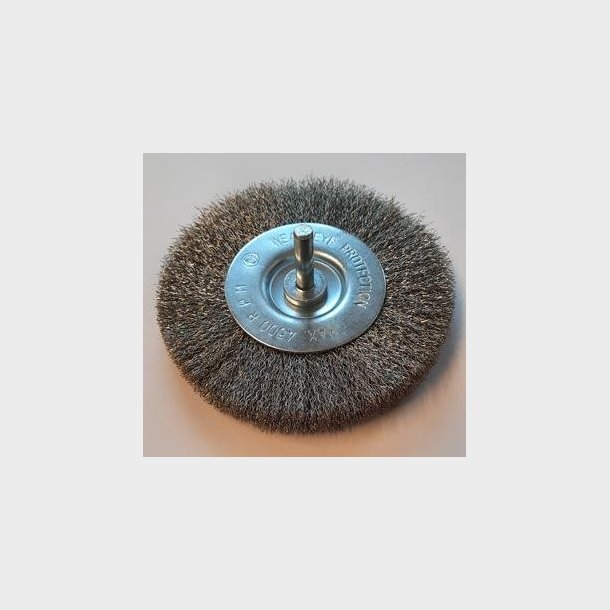 R022 - Taipan wheel brush (6mm shaft) �100x12mm 0,2mm s/s - alt. Ref. TO-3682