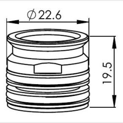 71502036 - AM367-3036 - AM-NOZZLE ADAPTOR WITH  12 HOLES - AL348.E - Pieces per PK - 1