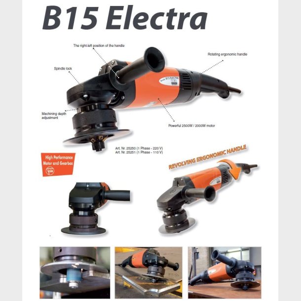 25250 - BEVELER B15 ELECTRA 230V, 50-60Hz 2500W Without head