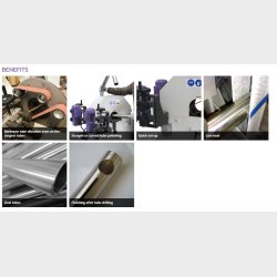 N004 - ML100 Tube polishing machine ? is the perfect choice for finishing the surface of round, oval, and elliptical tubes. - Max � 114mm Straight and curved tube 1 station