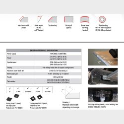 P013.-BM 20 plus.-milling head and cutting inserts included, 230V