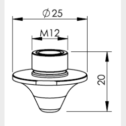 71516788 - AM343-2361-3X - AM-Nozzle double, 3.0 mm CP - L30588X.E - Pieces per PK - 10