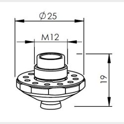 1879952 - TR407-9952 - TR-NOZZLE EGL D2,0 - L1992.E - Pieces per PK - 1