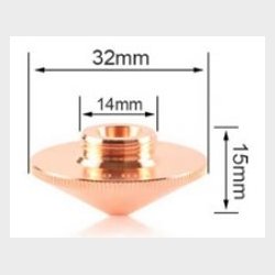 120GJT0525 - RT120-0525 - RAYTOOLS M14 CONICAL SINGLE NOZZLE D. 2,5mm ORIGINAL PART - L0525.E - Pieces per PK - 1
