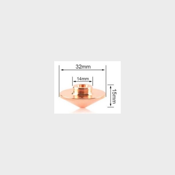120GJT0525 - RT120-0525 - RAYTOOLS M14 CONICAL SINGLE NOZZLE D. 2,5mm ORIGINAL PART - L0525.E - Pieces per PK - 1